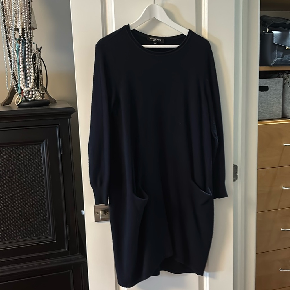Vivian Shyu navy sweater dress